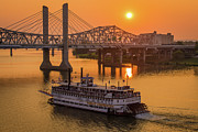 Wildfire Sunset - Ohio River - Louisville - Kentucky  Photograph by Gary Whitton