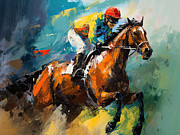 Will To Win - Horse Racing Art - Will Power Painting by Lourry Legarde Will To Win - Horse Racing Art - Will Power Painting by Lourry Legarde