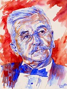 William Faulkner Portrait Painting by Suzann Sines