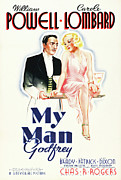 WILLIAM POWELL and CAROLE LOMBARD in MY MAN GODFREY -1936-, directed by GREGORY LA CAVA. Photograph by Album