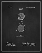 William Taylor Dimpled Golf Ball Patent Drawing Digital Art by Dale Kincaid