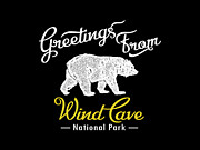 Wind Cave National Park Chalk Bear Digital Art by Flo Karp