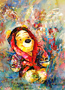 Winnie The Pooh Dreaming Painting by Miki De Goodaboom