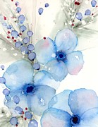 Winter Blooms #3 Painting by Dawn Derman Winter Blooms #3 Painting by Dawn Derman