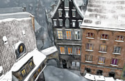 Winter in the Old Town Photograph by Aleksander Rotner