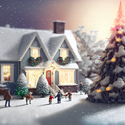 Winter Scene I Digital Art by Jay Schankman Winter Scene I Digital Art by Jay Schankman