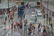 Winter Shopping Season Southampton Painting by Martin Davey