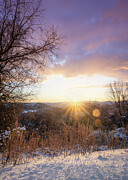 Winter Sunset Over Clatter Valley Photograph by Dave King