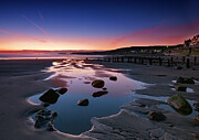Winter Twilight At Sandsend Photograph by Janet Burdon