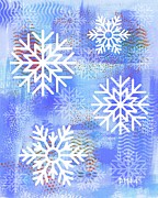 Wintry Wonderland Abstract Mixed Media by Donna Mibus