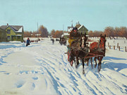 Wisconsin Winter 1905 Painting by Richard Lorenz