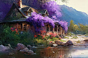 Wisteria Daydream Painting by Tina LeCour Wisteria Daydream Painting by Tina LeCour