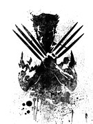 Wolverine Watercolor Digital Art by Naxart Studio