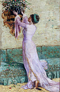 Woman and Flowers in 1883 Photograph by Munir Alawi