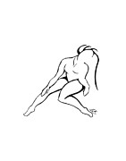 Woman in Repose Drawing by Franklin Kielar