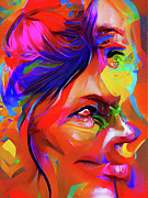 Woman Portrait, 01 Painting by AM FineArtPrints Woman Portrait, 01 Painting by AM FineArtPrints