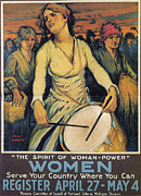 Woman's National Defense Poster, c1917 Drawing by Paul Honore