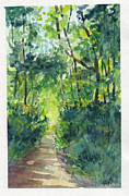 Woodland Path Painting by Clara Sue Beym Woodland Path Painting by Clara Sue Beym