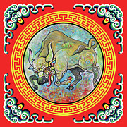 Year of the Oxen Painting by Tom Dashnyam Otgontugs