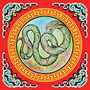 Year of the Snake Painting by Tom Dashnyam Otgontugs