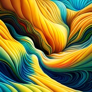 Yellow and Blue Abstract Digital Art by Cindy's Creative Corner Yellow and Blue Abstract Digital Art by Cindy's Creative Corner