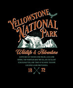 Yellowstone National Park Inspired Adventure Merchandise for Digital Art by Maximus Designs