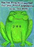 Yes Frog Painting by Jo Potocki