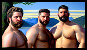 Yorkies Digital Art by Shawn Dall