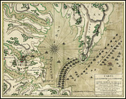 Yorktown Virginia Vintage Historical Map 1781 Drawing by Carol Japp