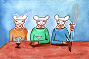 You Can Still Smoke in the Sheep Bar Painting by Jo Potocki