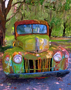 Zam's Truck Painting by Tammy Lee Bradley