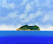 Zannone Painting by Guido Borelli Zannone Painting by Guido Borelli