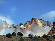 Zion in the Fog Photograph by Joe Schofield