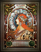 Zodiac 1897 Calendar by Alphonse Mucha Vintage Xzendor7 Old Masters Art Reproductions Painting by Rolando Burbon Zodiac 1897 Calendar by Alphonse Mucha Vintage Xzendor7 Old Masters Art Reproductions Painting by Rolando Burbon