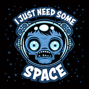 Zombie Astronaut Needs Some Space Digital Art by John Schwegel