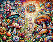 Zoomy Shroomies Digital Art by Peggy Collins