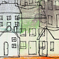 Houses By The River Painting by Linda Woods Houses By The River Painting by Linda Woods