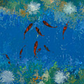 9 Pesciolini Rossi Painting by Guido Borelli 9 Pesciolini Rossi Painting by Guido Borelli