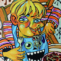 Alfie with spaghetti Drawing by Peregrine Roskilly Alfie with spaghetti Drawing by Peregrine Roskilly