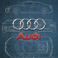 Audi 3 D Badge over 2016 Audi R 8 Blueprint Photograph by Serge Averbukh Audi 3 D Badge over 2016 Audi R 8 Blueprint Photograph by Serge Averbukh