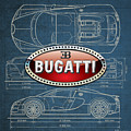 Bugatti 3 D Badge over Bugatti Veyron Grand Sport Blueprint Photograph by Serge Averbukh Bugatti 3 D Badge over Bugatti Veyron Grand Sport Blueprint Photograph by Serge Averbukh