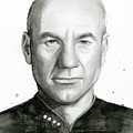 Captain Picard Painting by Olga Shvartsur Captain Picard Painting by Olga Shvartsur