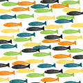 Colorful Fish Painting by Linda Woods Colorful Fish Painting by Linda Woods