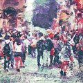 Crowded Street Digital Art by Phil Perkins Crowded Street Digital Art by Phil Perkins