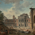 Demolition of the Chateau of Meudon Painting by Hubert Robert Demolition of the Chateau of Meudon Painting by Hubert Robert