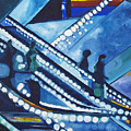 Escalator Lights Painting by Patricia Arroyo Escalator Lights Painting by Patricia Arroyo