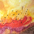 Fire Birds Painting by Patricia Arroyo Fire Birds Painting by Patricia Arroyo