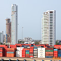Freight Containers Photograph by Thomas Marchessault Freight Containers Photograph by Thomas Marchessault