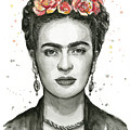 Frida Kahlo Portrait Painting by Olga Shvartsur Frida Kahlo Portrait Painting by Olga Shvartsur