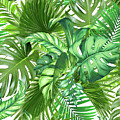 Green Tropical Plant Painting by Mark Ashkenazi Green Tropical Plant Painting by Mark Ashkenazi